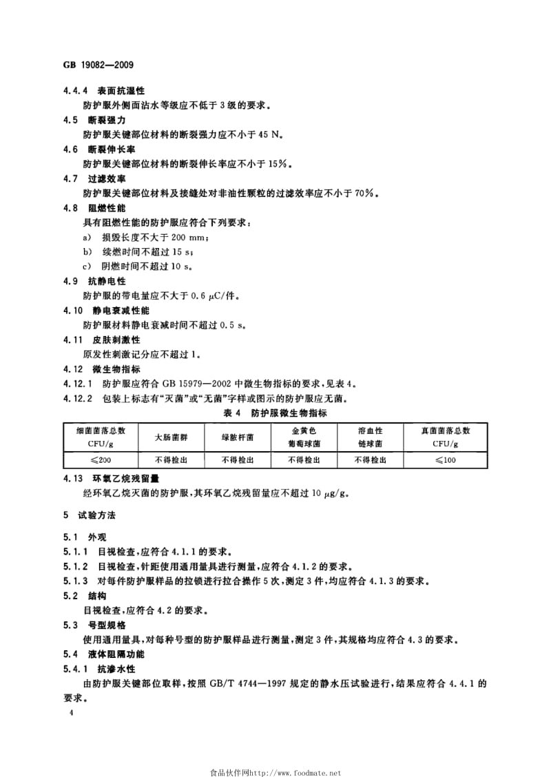 醫(yī)用隔離衣標(biāo)準(zhǔn)